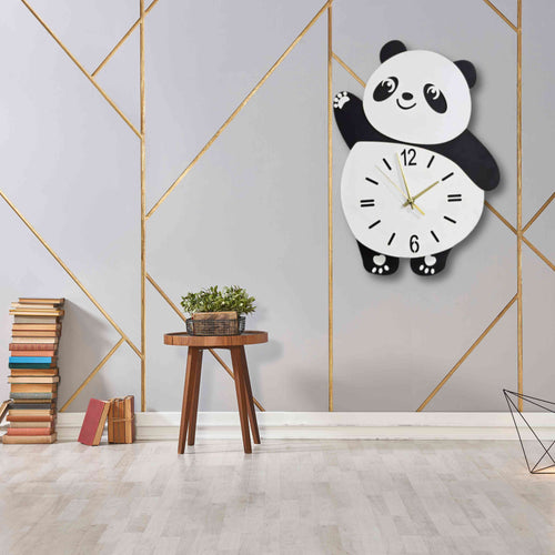 Shy Panda Creative Wall-Hanging Clock