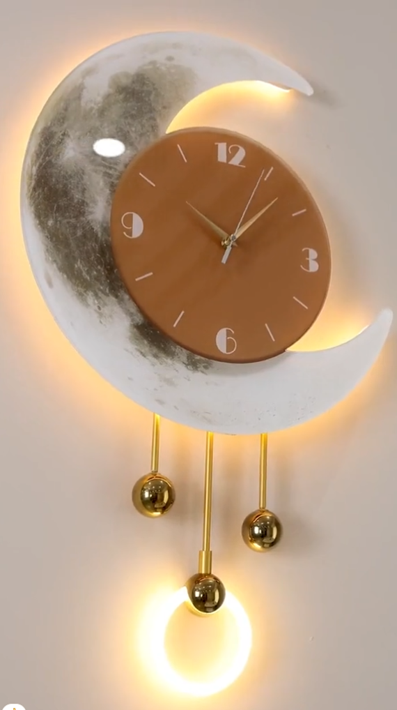 Wall Clock Wall Sconce Painting Dining Room Luminous Wall Clock